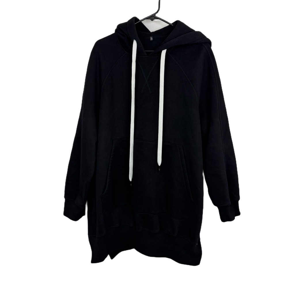 R13 Hoodie Womens XS/S Black Oversized Hoodie Cape Pullover Raglan Sweatshirt